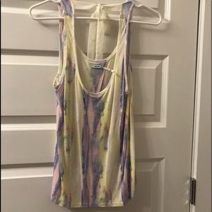 Never Worn Kimichi Blue tie dye open back tank top